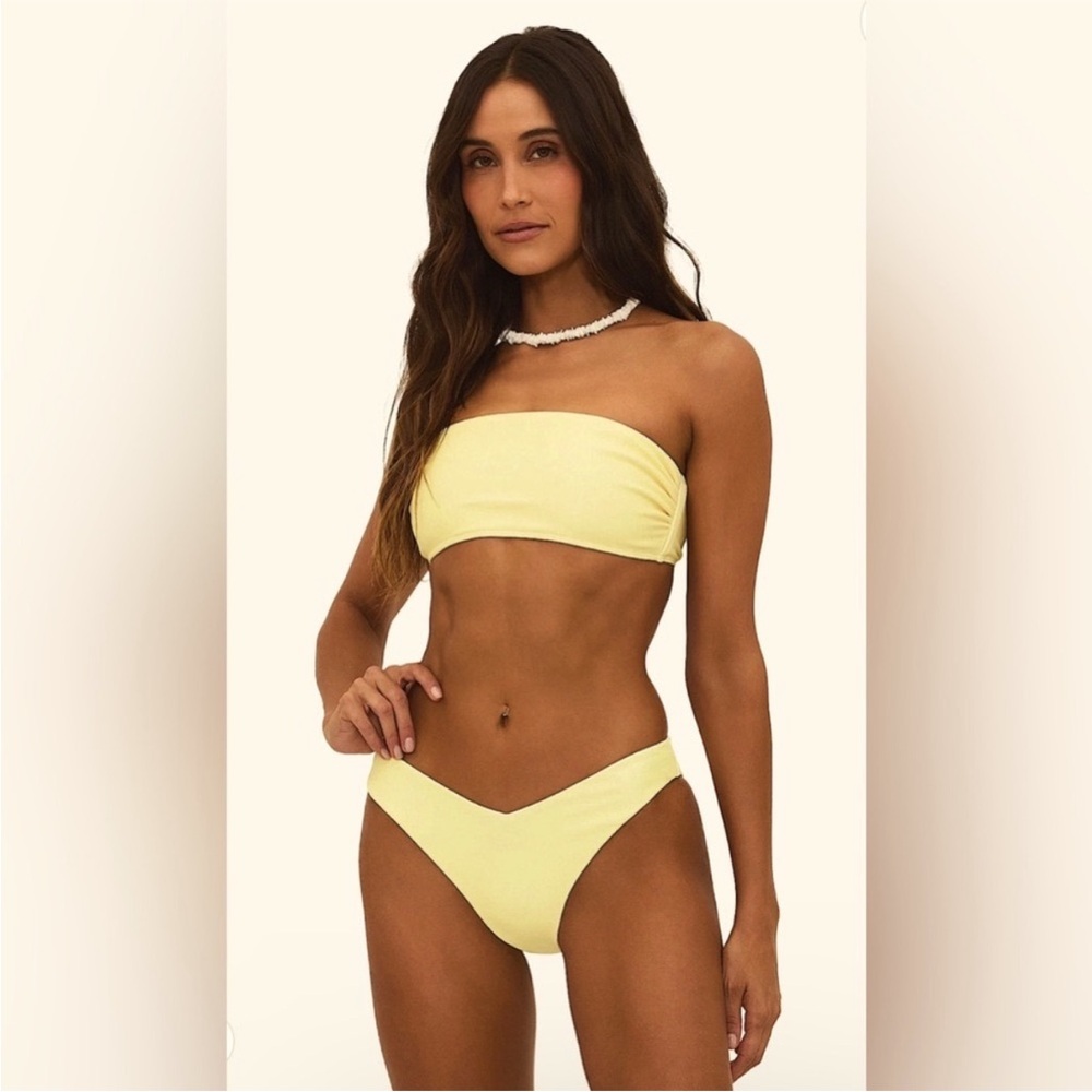 NWT Beach Riot Vanessa Bikini Bottom in Butter Blossom - Picture 4 of 8